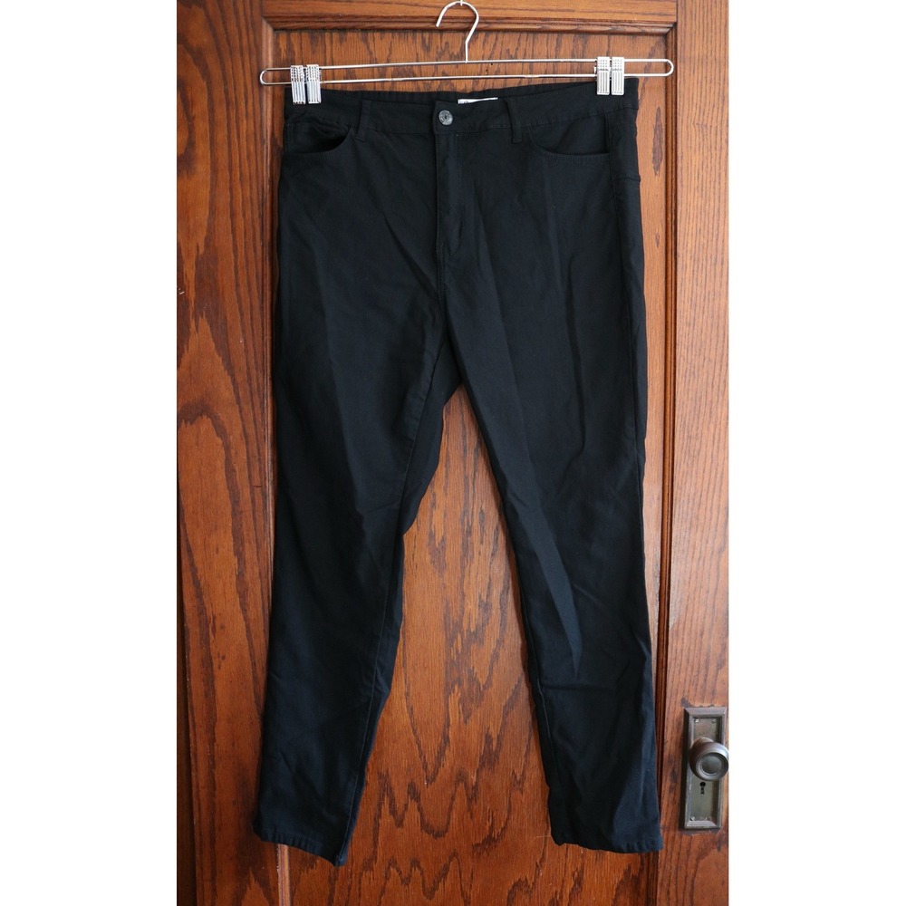 SWANK Pants Women Size 15 Black Stretch Casual Workwear Trousers